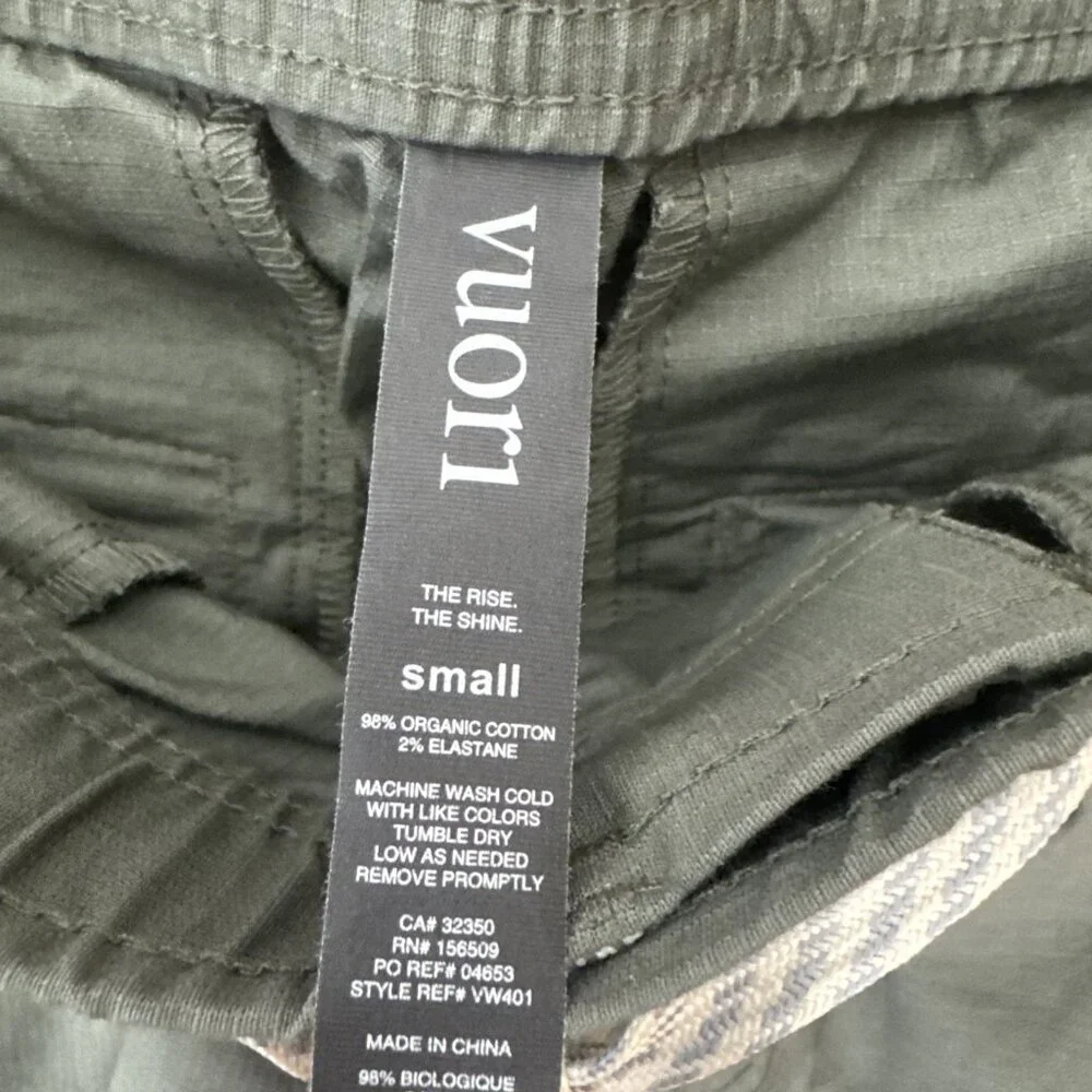 Vuori Women's Pants Ripstop Pants Women's Drawstring Hiking Outdoor Army Green S - Picture 3 of 6